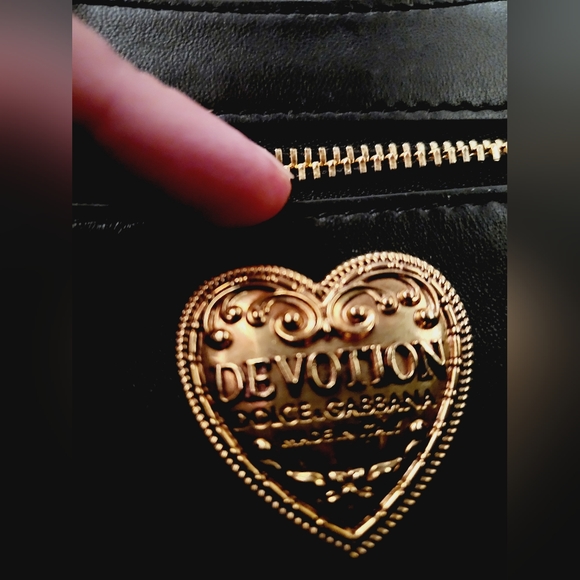 METALLIC BLUE and GOLD Dolce & Gabbana DEVOTION HANDBAG Crossbody - Picture 8 of 8